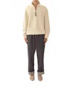 Commas Textured Cotton Pullover In Cream In Brown