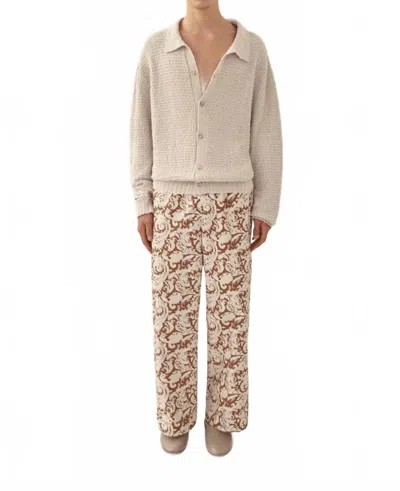 Commas Textured Knit Cardigan In Off White In Neutral