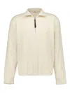 Commas Textured Zip-neck Pullover In Neutral