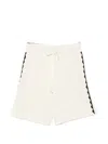 Commas Triangle-embroidered Shorts In White