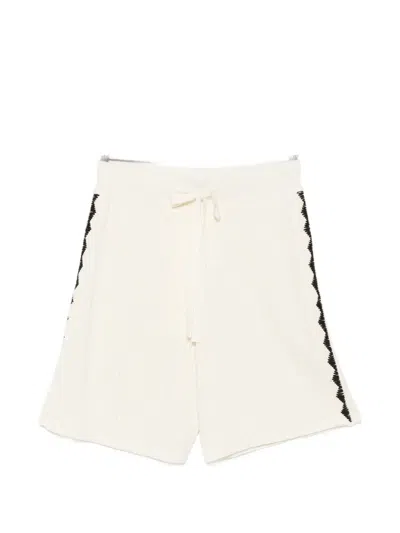 Commas Triangle-embroidered Shorts In White