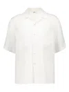 Commas V-neck Patch-pocket Shirt In White