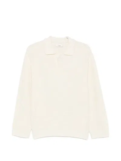 Commas Waffle-knit Buttoned Sweater In Neutral