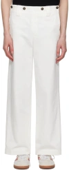 Commas White Fall Front Trousers In White