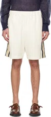 Commas White Hand Crochet Trim Shorts In White