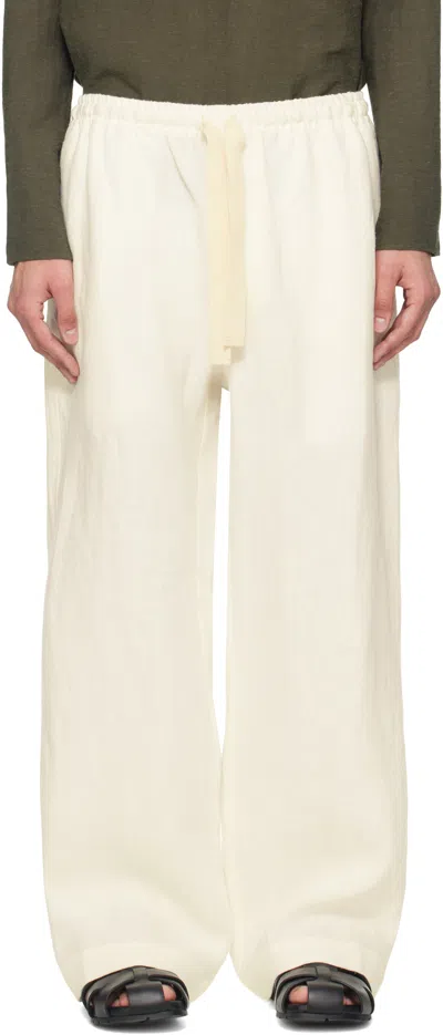 Commas White Wide Leg Linen Trousers