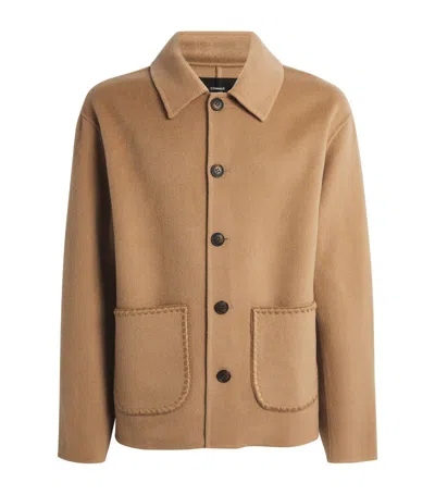 Commas Wool-cashmere Blouson Jacket In Beige
