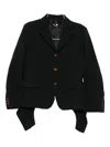 Comme Comme Tailored Jacket Single Breasted Notch Lapel In Black