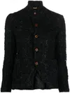 Comme Comme Single Breasted Jacket In Black