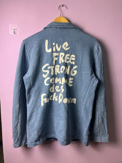 Pre-owned Comme Des Fuck Down Fuzzy  Light Jackets In Blue