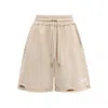 Comme Des Fuckdown Beige Cotton Short In Neutral