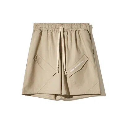Comme Des Fuckdown Beige Cotton Short In Neutral