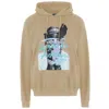 Comme Des Fuckdown Beige Cotton Sweatshirt In Animal Print