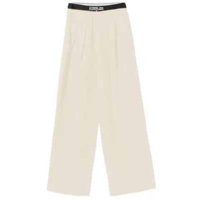 Comme Des Fuckdown Beige Polyester Jeans & Pant In Sand