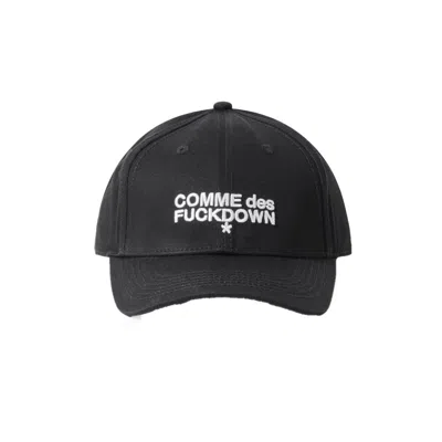 Comme Des Fuckdown Black Cotton Hat In Brown
