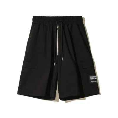 Comme Des Fuckdown Black Cotton Short