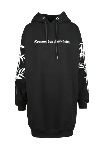 Comme Des Fuckdown Black Cotton Sweatshirt