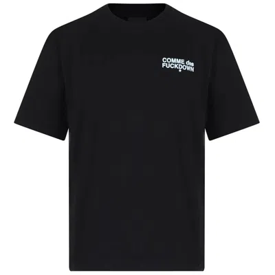 Comme Des Fuckdown Black Cotton T-shirt