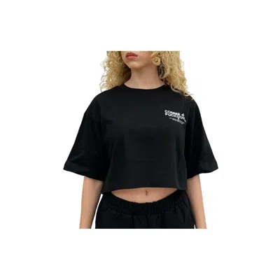 Comme Des Fuckdown Black Cotton Tops & T-shirt