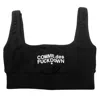 Comme Des Fuckdown Black Cotton Tops & T-shirt
