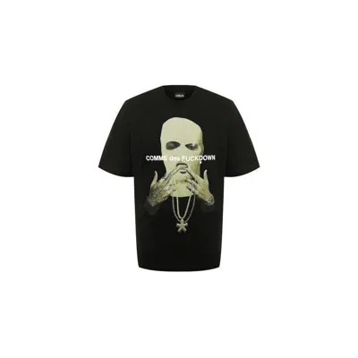 Comme Des Fuckdown Black Cotton Women T-shirt