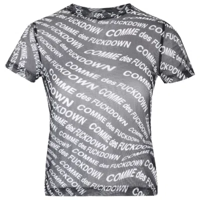 Comme Des Fuckdown Black Polyester Tops & T-shirt