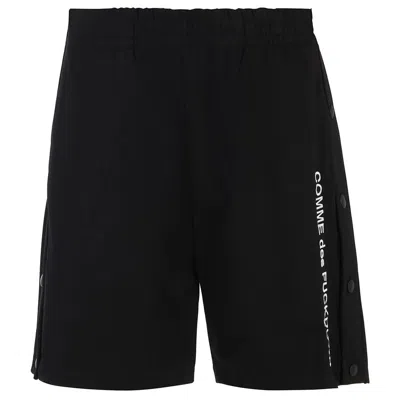 COMME DES FUCKDOWN COMME DES FUCKDOWN BLACK VISCOSE MEN BERMUDA MEN'S SHORT