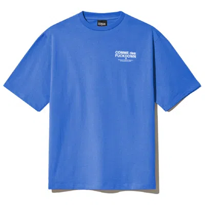 Comme Des Fuckdown Blue Cotton T-shirt