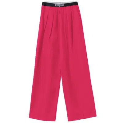 Comme Des Fuckdown Fuchsia Polyester Jeans & Trouser