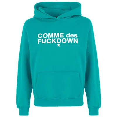 Comme Des Fuckdown Green Cotton Jumper In Blue