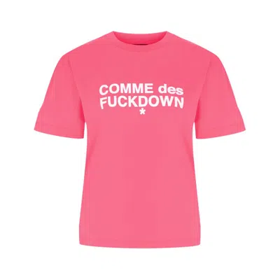Comme Des Fuckdown Pink Cotton Tops & T-shirt