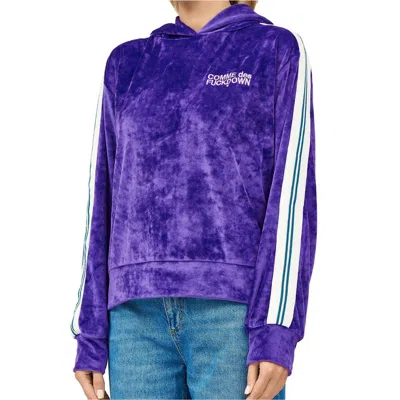 Comme Des Fuckdown Purple Polyester Sweater In Blue