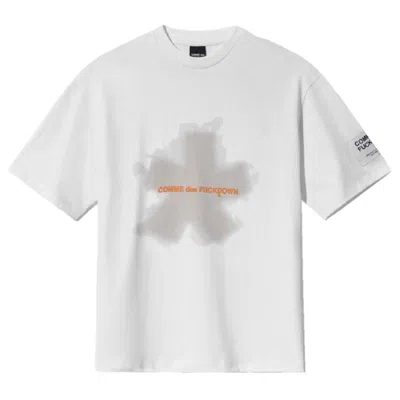 Comme Des Fuckdown White Cotton T-shirt