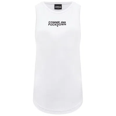 Comme Des Fuckdown White Cotton Tops & T-shirt