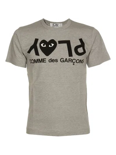 Comme Des Garçons Comme Des Garcons Logo Cotton T Shirt In Gray