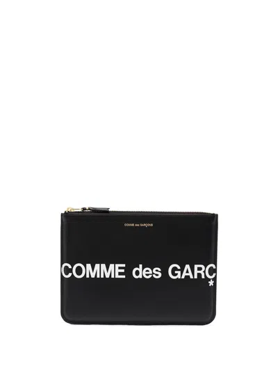Comme Des Garçons Comme Des Garcons Leather Credit Card Case In Black