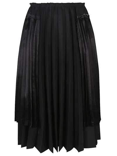 Comme Des Garãons Comme Des Garcons Pleated Midi Skirt In Multi