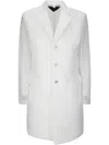 Comme Des Garçons Comme Des Garcons Single Breasted Coat In White