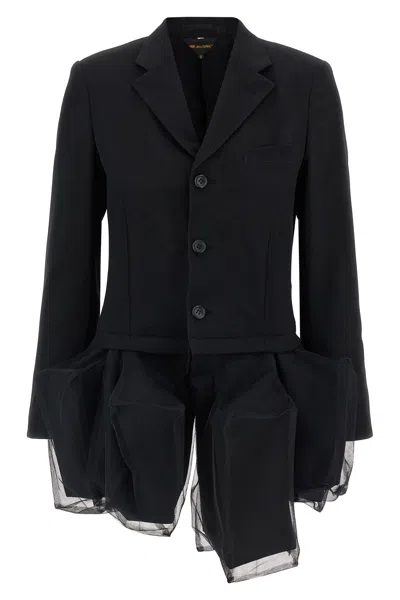 Comme Des Garãons Comme Des Garã‡ons Geometric Blazer In Black