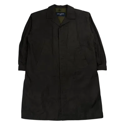 Comme Des Garã§ons Homme Men's Oiled Overcoat In Khaki In Black