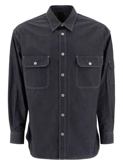Comme Des Garã§ons Homme Plus Men's Denim Overshirt In Blue
