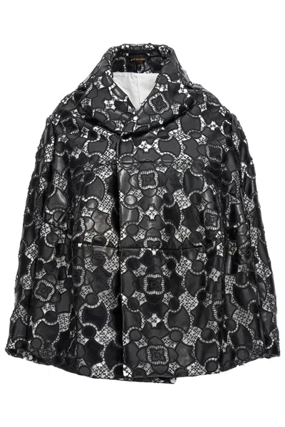 Comme Des Garãons Comme Des Garã‡ons Lace Laser Jacket In Black