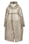Comme Des Garãons Comme Des Garã‡ons Oversize Texture Trench Coat In Gold