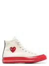 Comme Des Garãons Play Ivory Canvas Comme Des Garã£â§ons X Converse Sneakers