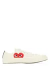 Comme Des Garãons Play Ivory Canvas Comme Des Garã£â§ons X Converse Sneakers