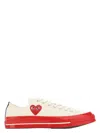 Comme Des Garãons Play Ivory Canvas Comme Des Garã£â§ons X Converse Sneakers