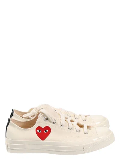 COMME DES GARÇONS MEN'S CHUCK TAYLOR SMALL RED HEART SNEAKERS
