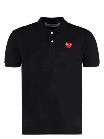 Comme Des Garçons Men's Cotton-piquã© Polo Shirt In Black