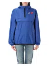 Comme Des Garãons Play Men's Half Zip Leon Jacket In Blue
