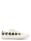 Comme Des Garçons Men's X Converse Chuck 70 Multi Heart Canvas Sneakers In White